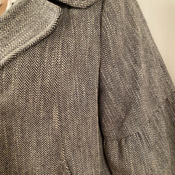 Artifacts brand 1x black/white patterned suit jackets lace trim cute pockets $25 - Picture 3 of 9